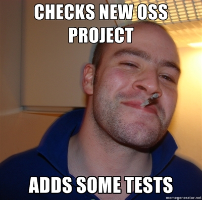CHECKS NEW OSS PROJECT... ADDS SOME TESTS